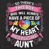 There's This Boy He Calls Me Aunt  Autism Awareness  25L Jumbo Tote