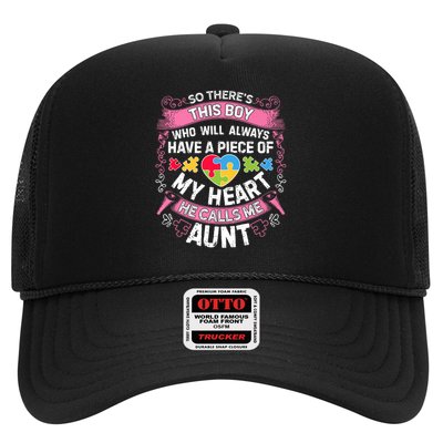 There's This Boy He Calls Me Aunt  Autism Awareness  Trucker Hat