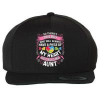 There's This Boy He Calls Me Aunt  Autism Awareness  Wool Snapback Cap