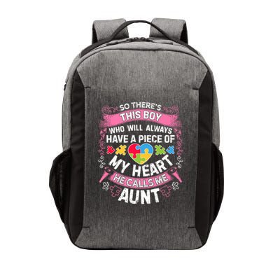 There's This Boy He Calls Me Aunt  Autism Awareness  Vector Backpack