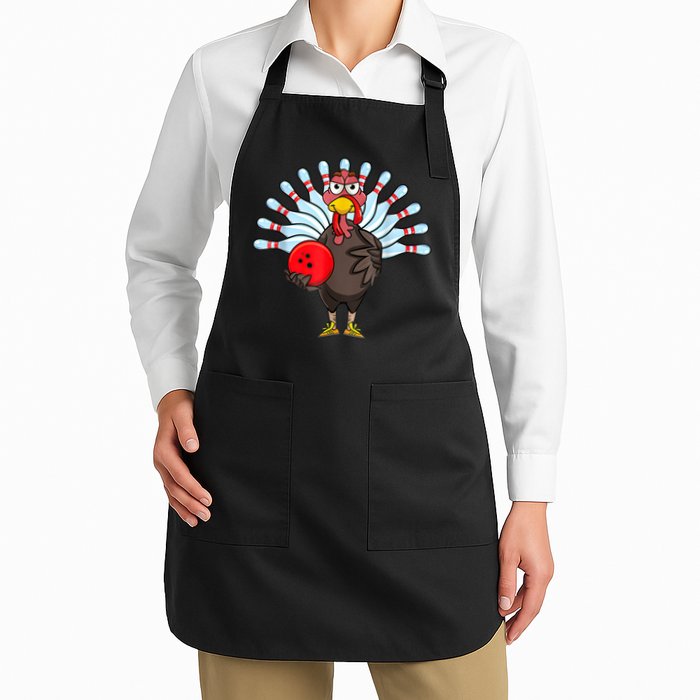 Thanksgiving Turkey Bowling Pin Matching Team Apron