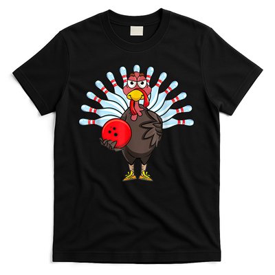 Thanksgiving Turkey Bowling Pin Matching Team T-Shirt