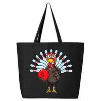 Thanksgiving Turkey Bowling Pin Matching Team 25L Jumbo Tote