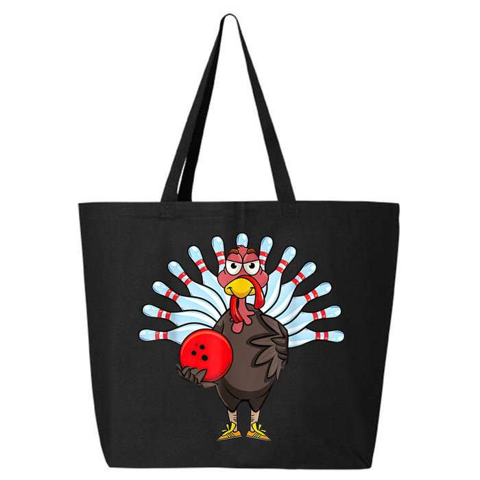 Thanksgiving Turkey Bowling Pin Matching Team 25L Jumbo Tote