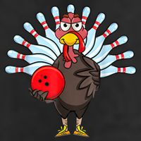 Thanksgiving Turkey Bowling Pin Matching Team 25L Jumbo Tote