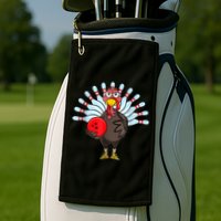 Thanksgiving Turkey Bowling Pin Matching Team Golf Towel