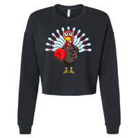 Thanksgiving Turkey Bowling Pin Matching Team Cropped Pullover Crew