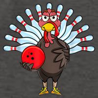 Thanksgiving Turkey Bowling Pin Matching Team Vector Backpack