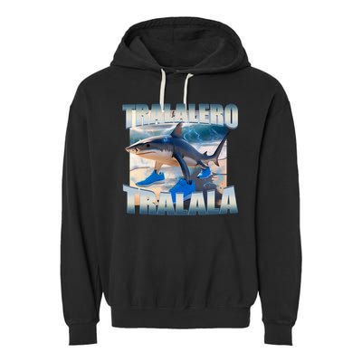 Tralalero Tralala Bootleg Brainrot Italian Brainrot Meme  Garment-Dyed Fleece Hoodie