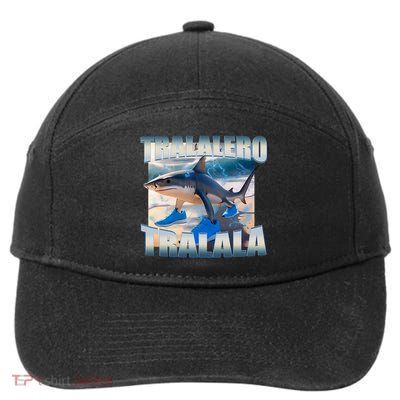 Tralalero Tralala Bootleg Brainrot Italian Brainrot Meme  7-Panel Snapback Hat