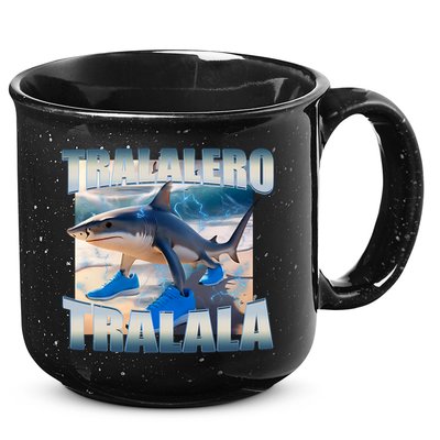 Tralalero Tralala Bootleg Brainrot Italian Brainrot Meme  15oz Campfire Ceramic Mug
