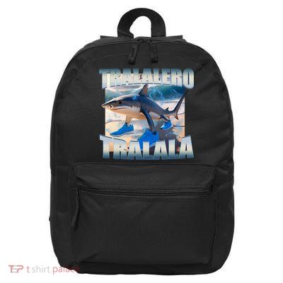 Tralalero Tralala Bootleg Brainrot Italian Brainrot Meme  16 in Basic Backpack