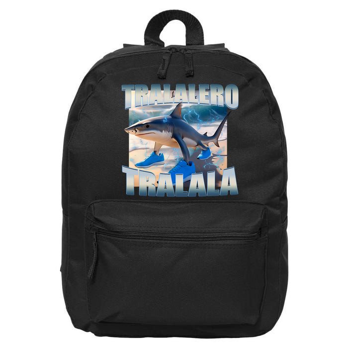 Tralalero Tralala Bootleg Brainrot Italian Brainrot Meme  16 in Basic Backpack
