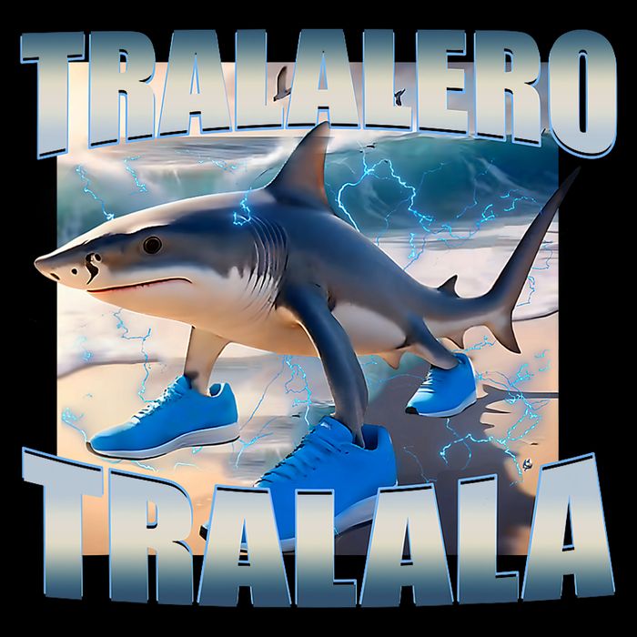 Tralalero Tralala Bootleg Brainrot Italian Brainrot Meme  16 in Basic Backpack