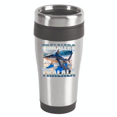 Tralalero Tralala Bootleg Brainrot Italian Brainrot Meme  16oz Travel Tumbler
