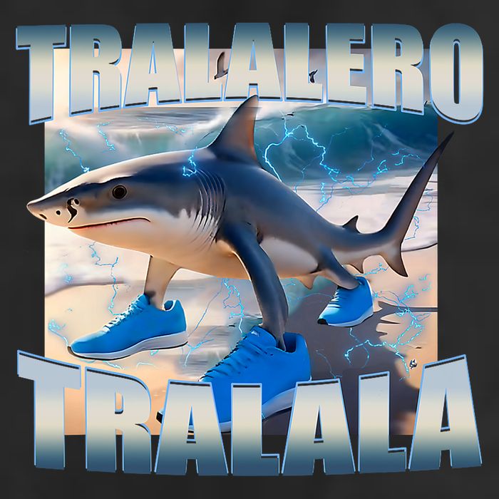 Tralalero Tralala Bootleg Brainrot Italian Brainrot Meme  Large Microfiber Waffle Golf Towel
