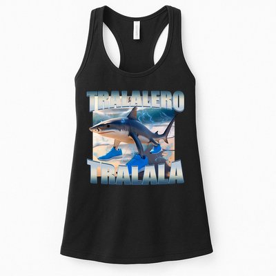 Tralalero Tralala Bootleg Brainrot Italian Brainrot Meme  Womens Tank Top