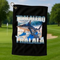 Tralalero Tralala Bootleg Brainrot Italian Brainrot Meme  Golf Towel