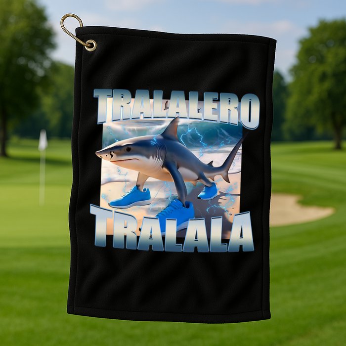 Tralalero Tralala Bootleg Brainrot Italian Brainrot Meme  Golf Towel