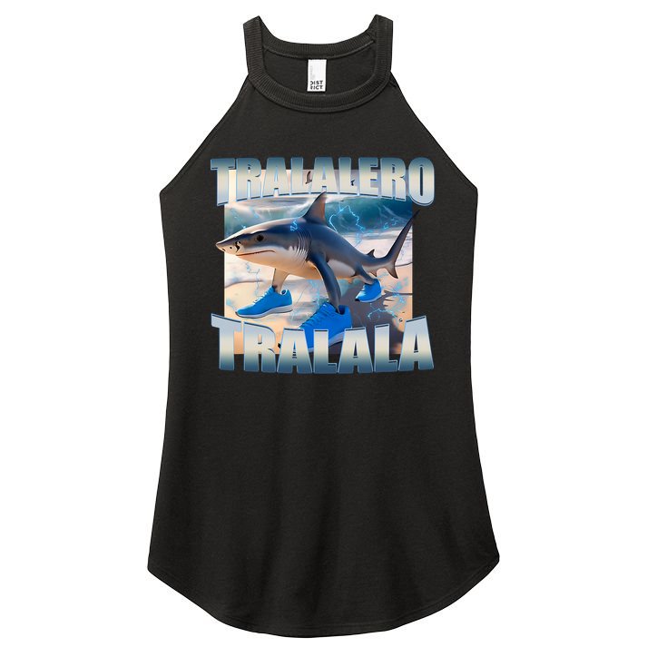 Tralalero Tralala Bootleg Brainrot Italian Brainrot Meme  Women's Perfect Tri Rocker Tank