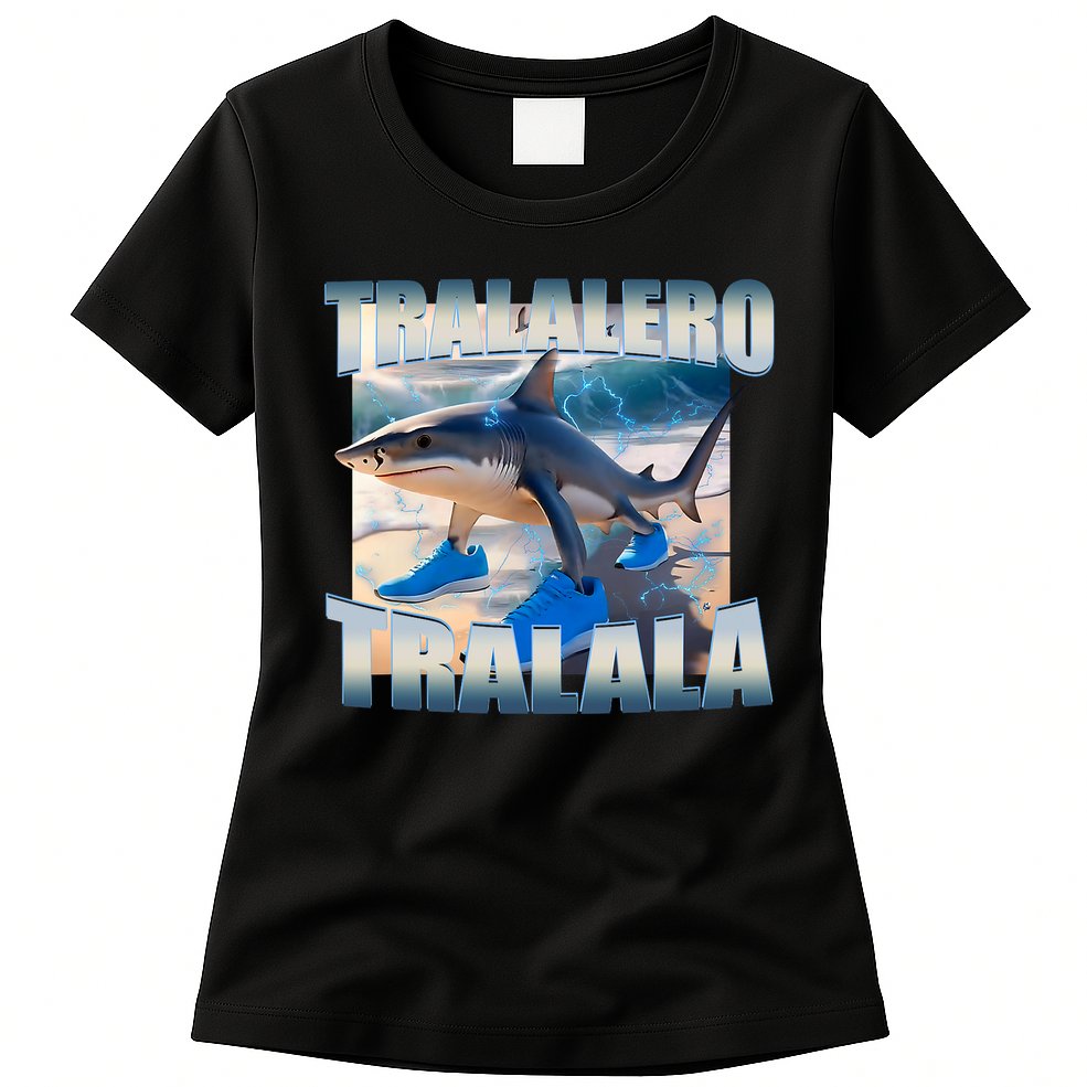 Tralalero Tralala Bootleg Brainrot Italian Brainrot Meme  Womens T-Shirt
