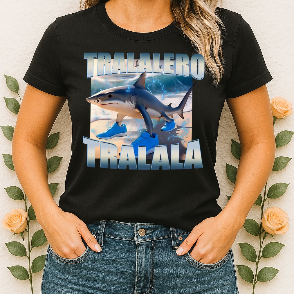 Tralalero Tralala Bootleg Brainrot Italian Brainrot Meme  Womens T-Shirt