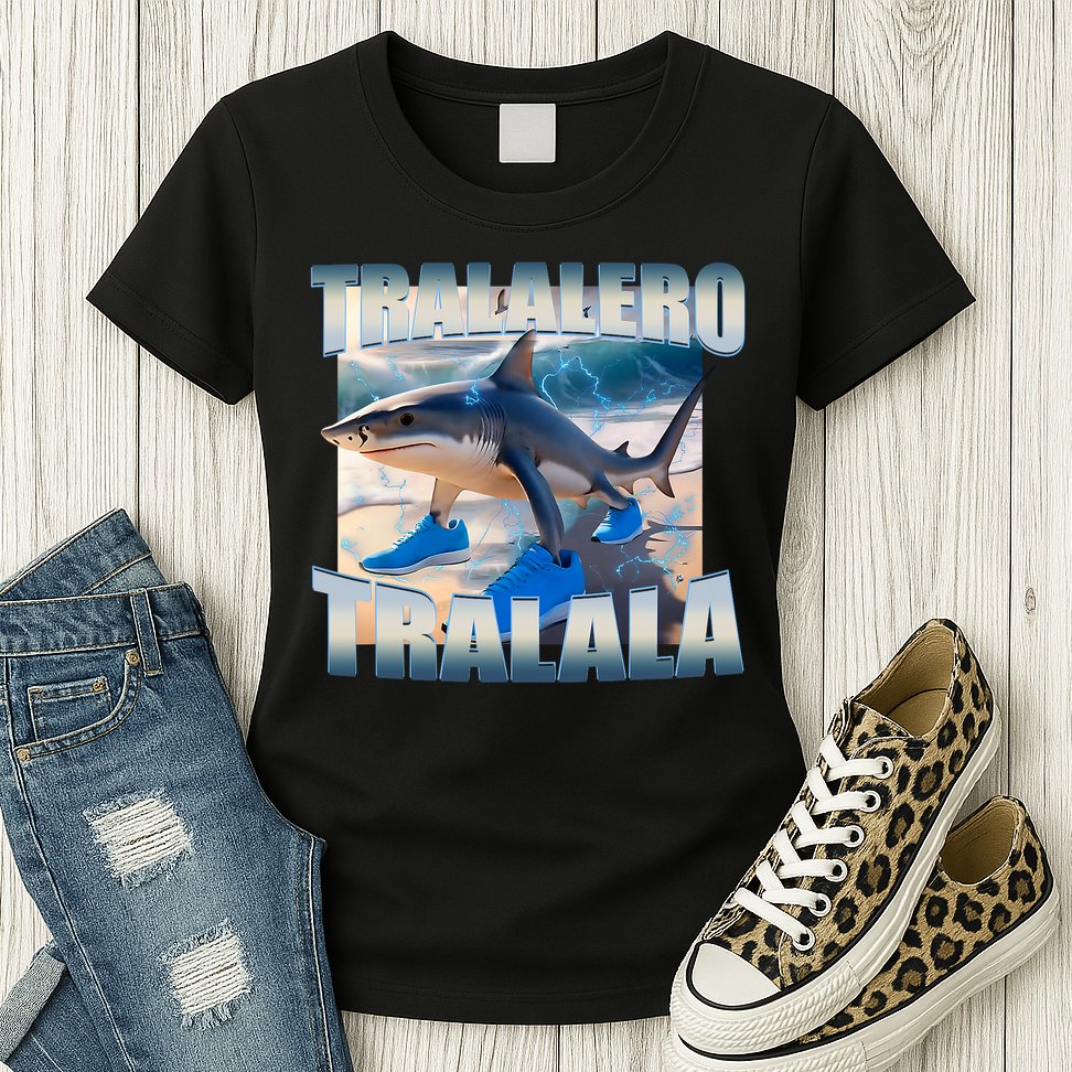 Tralalero Tralala Bootleg Brainrot Italian Brainrot Meme  Womens T-Shirt