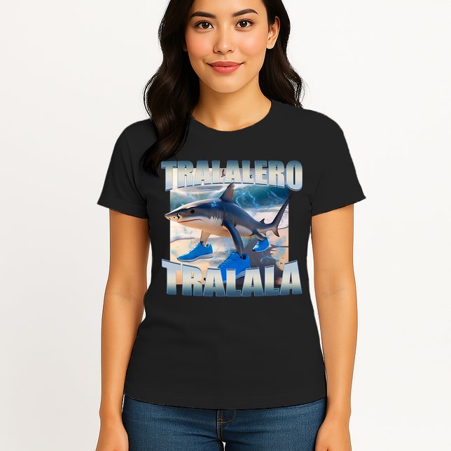 Tralalero Tralala Bootleg Brainrot Italian Brainrot Meme  Womens T-Shirt