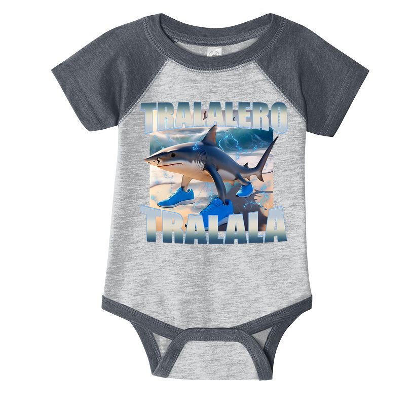Tralalero Tralala Bootleg Brainrot Italian Brainrot Meme  Infant Baby Jersey Bodysuit