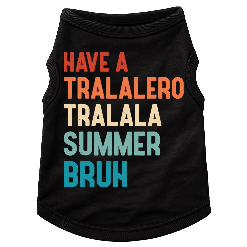 Tralalero Tralala Brainrot Teacher Last Day Of School Doggie Tank