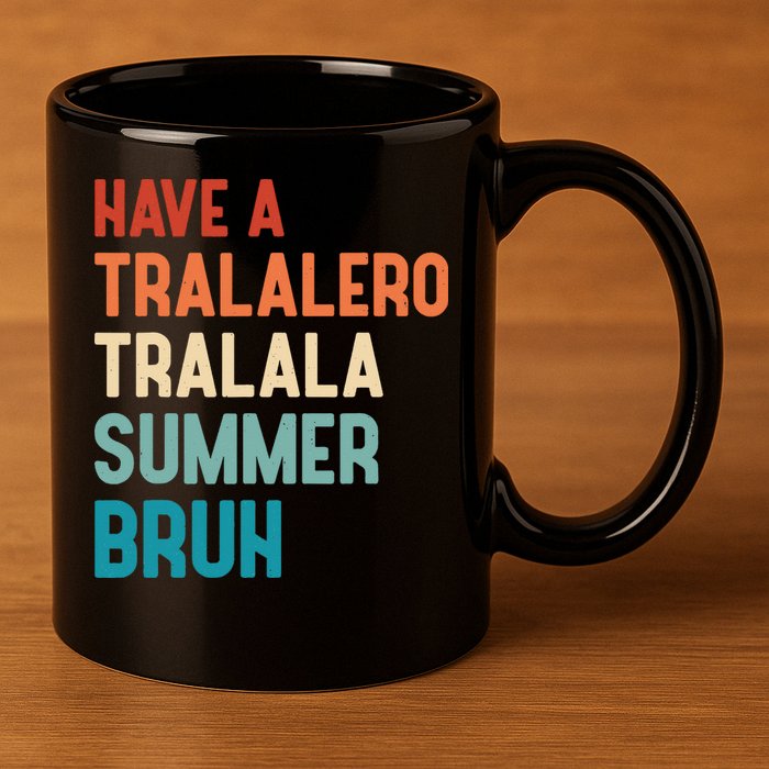 Tralalero Tralala Brainrot Teacher Last Day Of School 11oz C Handle Ceramic Mug