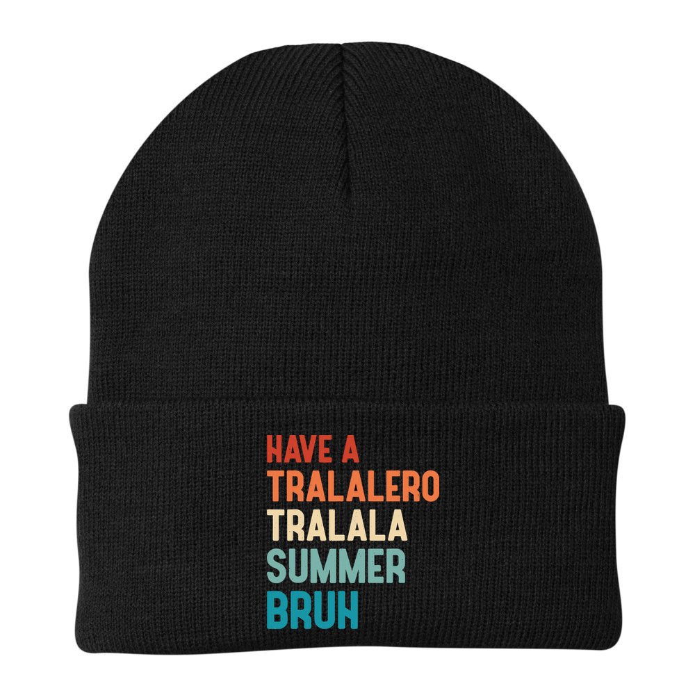 Tralalero Tralala Brainrot Teacher Last Day Of School Beanie