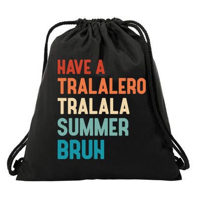 Tralalero Tralala Brainrot Teacher Last Day Of School Drawstring Bag