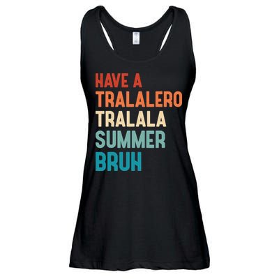 Tralalero Tralala Brainrot Teacher Last Day Of School Ladies Essential Flowy Tank