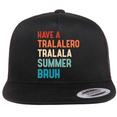 Tralalero Tralala Brainrot Teacher Last Day Of School Flat Bill Trucker Hat