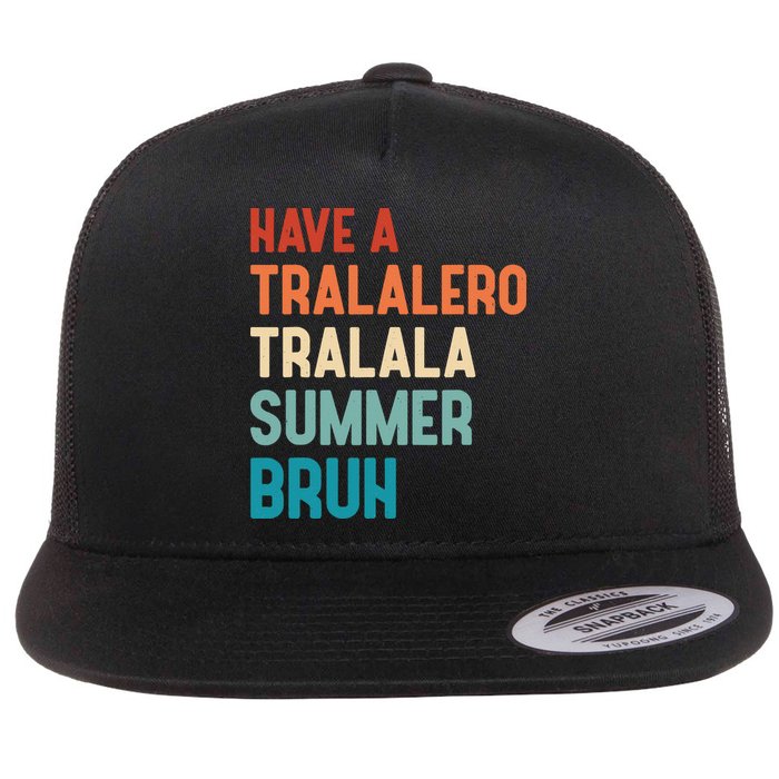 Tralalero Tralala Brainrot Teacher Last Day Of School Flat Bill Trucker Hat