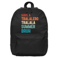 Tralalero Tralala Brainrot Teacher Last Day Of School 16 in Basic Backpack