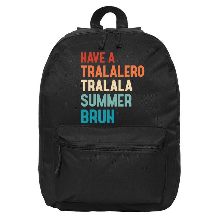 Tralalero Tralala Brainrot Teacher Last Day Of School 16 in Basic Backpack