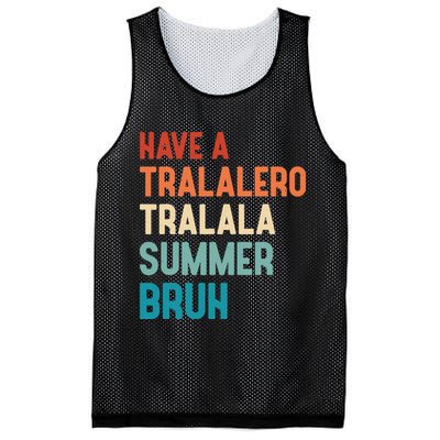 Tralalero Tralala Brainrot Teacher Last Day Of School Mesh Reversible Basketball Jersey Tank