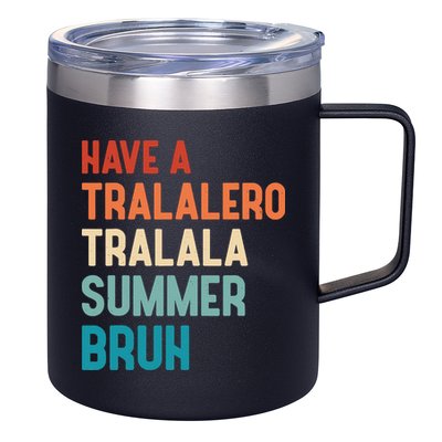 Tralalero Tralala Brainrot Teacher Last Day Of School 12oz Stainless Steel Coffee Mug