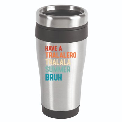 Tralalero Tralala Brainrot Teacher Last Day Of School 16oz Travel Tumbler