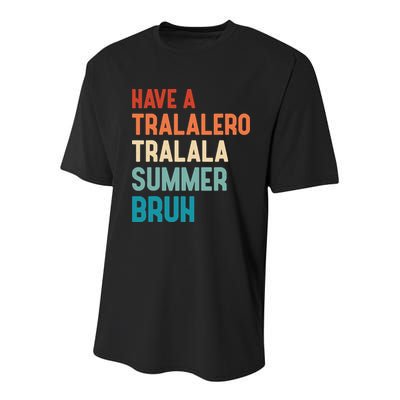 Tralalero Tralala Brainrot Teacher Last Day Of School Youth Performance Sprint T-Shirt