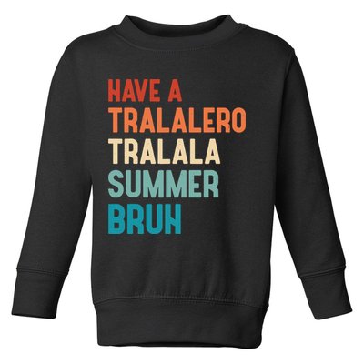 Tralalero Tralala Brainrot Teacher Last Day Of School Toddler Sweatshirt