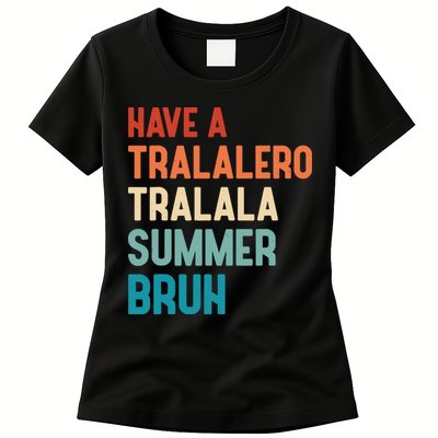 Tralalero Tralala Brainrot Teacher Last Day Of School Womens T-Shirt