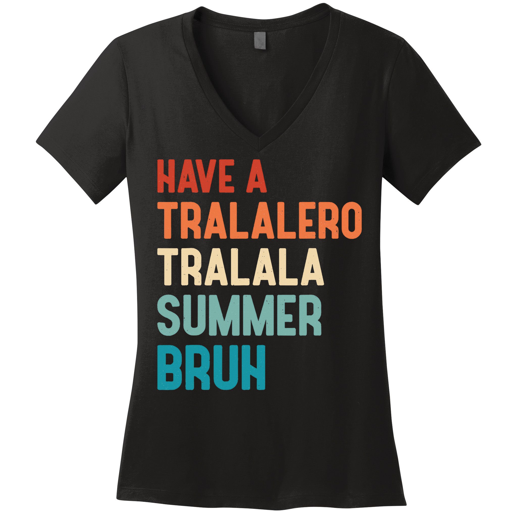 Tralalero Tralala Brainrot Teacher Last Day Of School Women's V-Neck T-Shirt