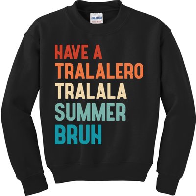 Tralalero Tralala Brainrot Teacher Last Day Of School Kids Sweatshirt