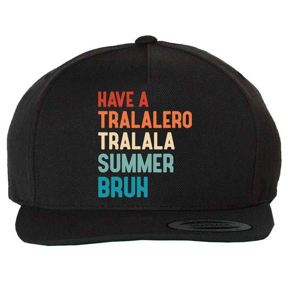 Tralalero Tralala Brainrot Teacher Last Day Of School Wool Snapback Cap