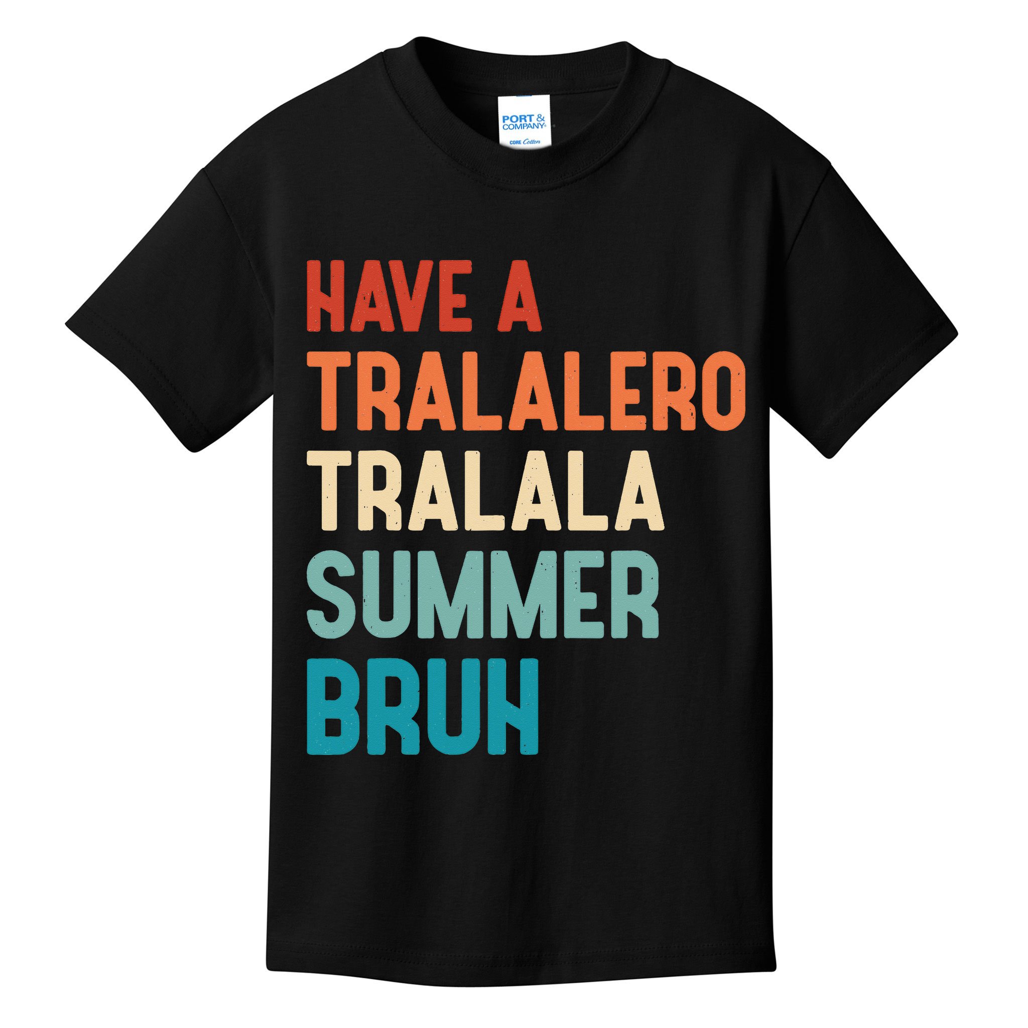 Tralalero Tralala Brainrot Teacher Last Day Of School Kids T-Shirt