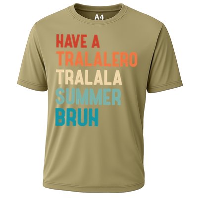 Tralalero Tralala Brainrot Teacher Last Day Of School Cooling Performance Crew T-Shirt