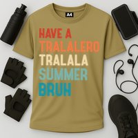 Tralalero Tralala Brainrot Teacher Last Day Of School Cooling Performance Crew T-Shirt